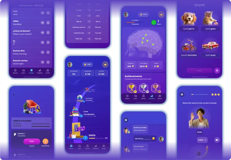 Mondly Premium Web Interface Screenshot
